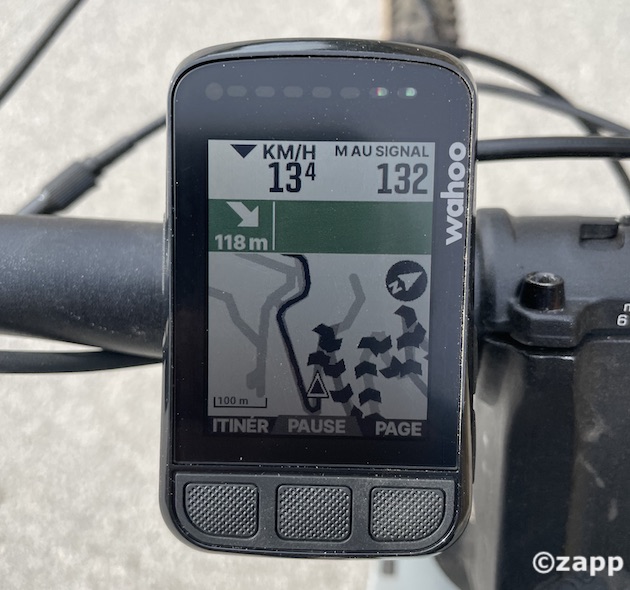 Wahoo Elemnt Bolt V2 itineraire